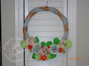 Fabric/paper wreath