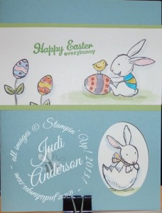 Easter card made with Everybunny stamps set