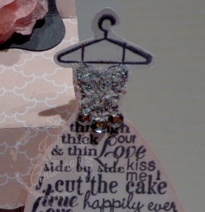 Wedding dress with rhinestone jewels & dazzling diamonds glitter details
