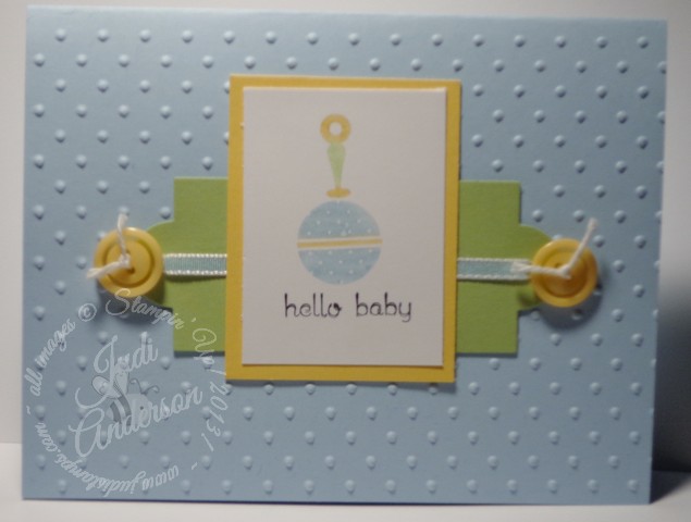 In A Snap, A Step -Up Card Series #1-Button Buddies & Teeny Tiny WIshes Baby Card