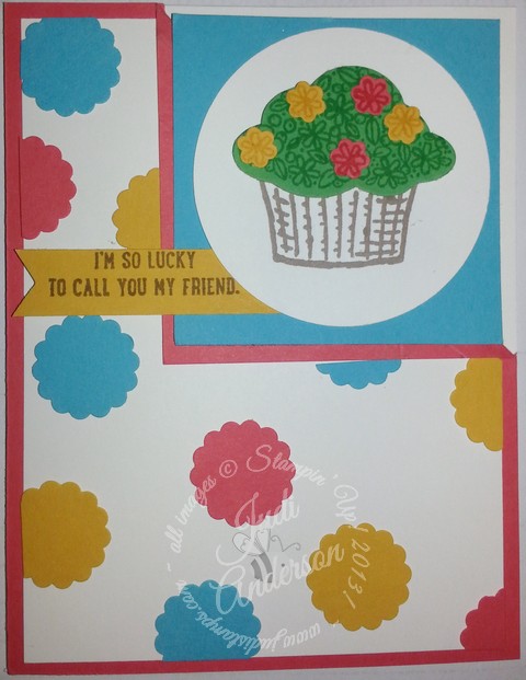 Sprinkles of Life basket of flowers card