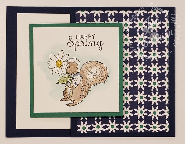 An adorable card using the squirrel from the Fable Friends stamp set