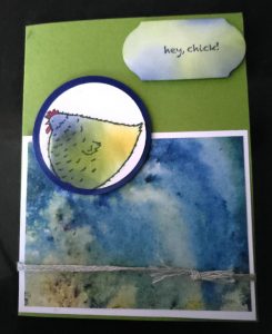 Creating with left over card kit using the Hey Chick stamp set