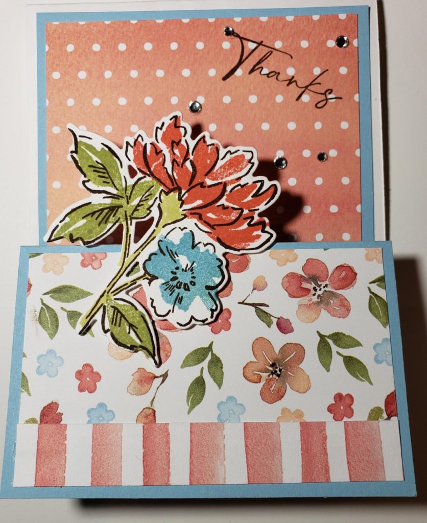 Hand Penned Floral bouquet is perfect addition to this coral and blue combination