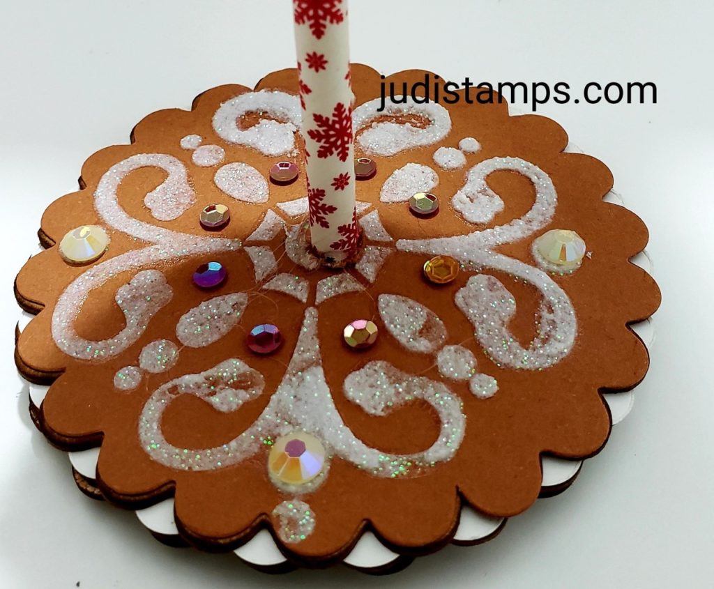 An adorable Gingerbread Christmas Tree base/stand