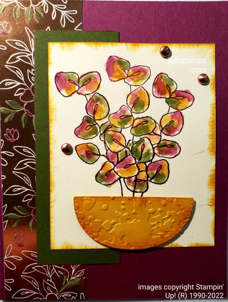 A beautiful fall card using #SplendidThoughtsStampSet