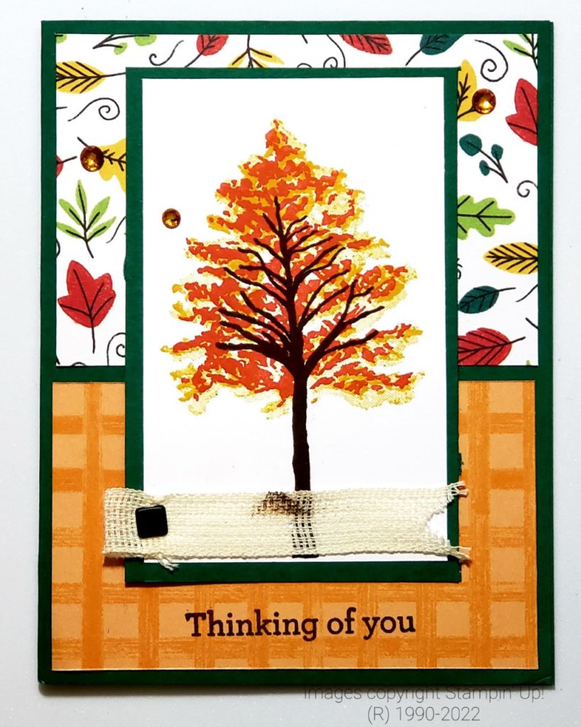 The beauty of fall is reflected in this card