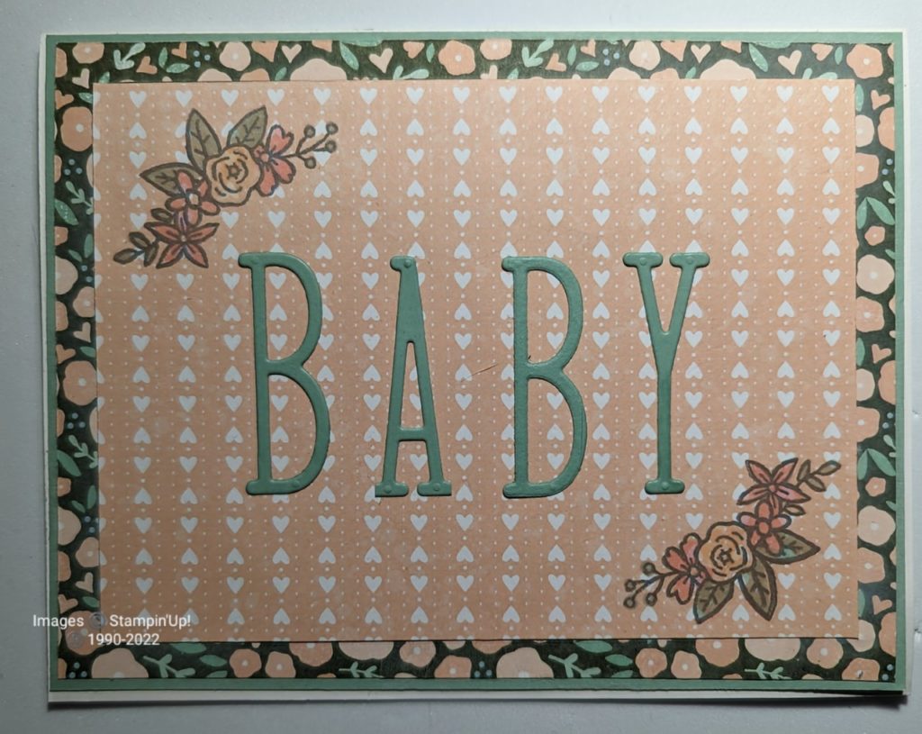 Flannel inspired baby card