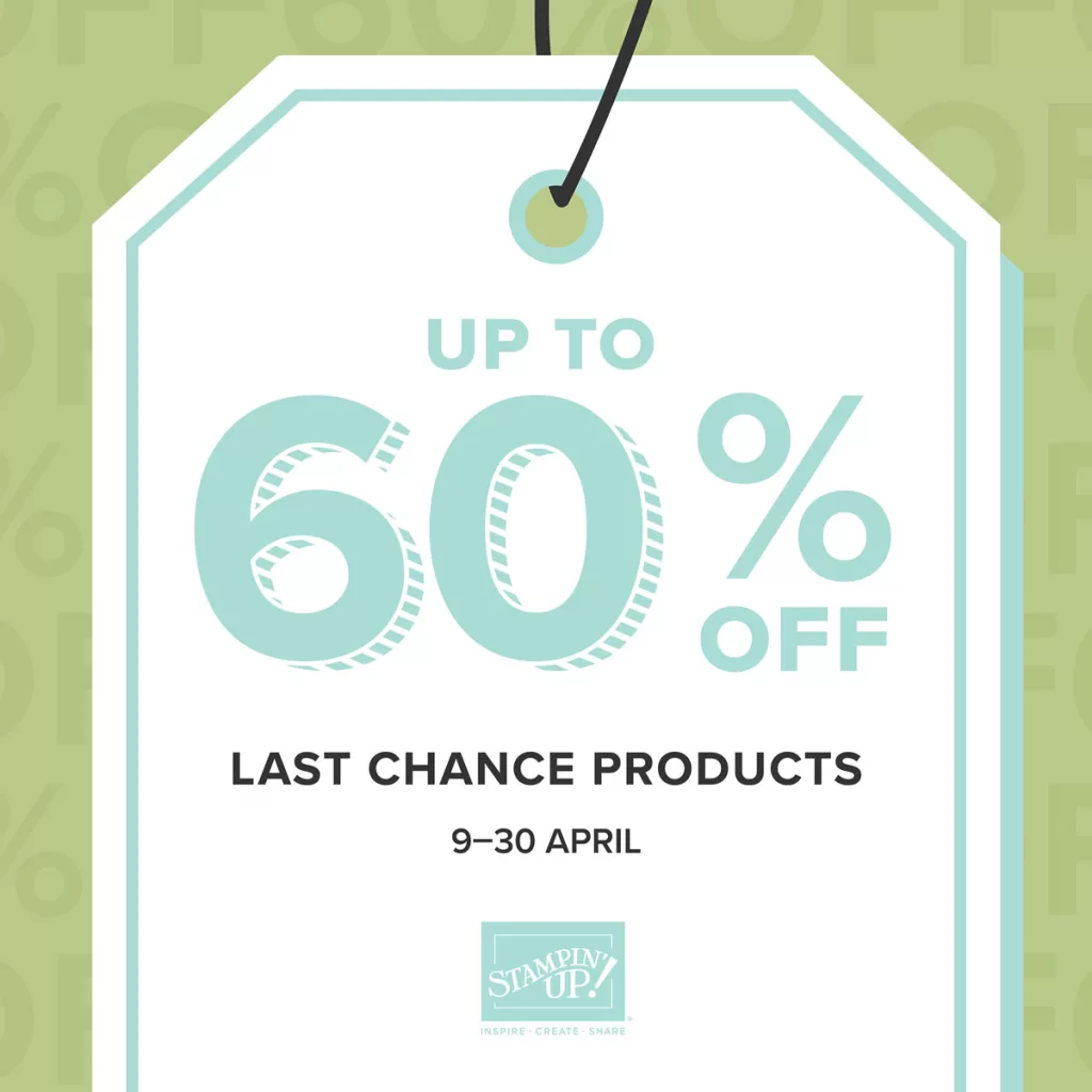 Up to 60% off Stampin' Up! products