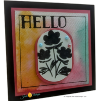 Watercolor stamping with Pretty Florals #technique
