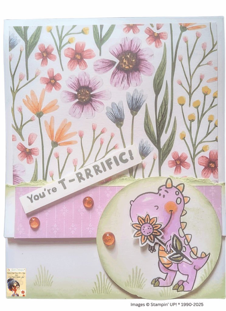 #DarlingDinos, #FloralImpressionsDSP, #FunFold