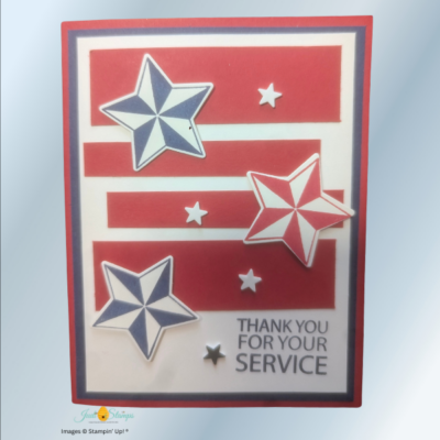 How to Make a Patriotic Thank You Card with  Service Essentials